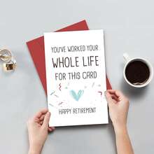1 Pc Funny Retirement Card, Happy Retirement Card, Hilarious Retirement Card For Colleague Coworker - Multicolor - View 5