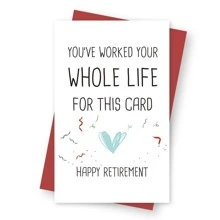 1 Pc Funny Retirement Card, Happy Retirement Card, Hilarious Retirement Card For Colleague Coworker - Multicolor - View 1