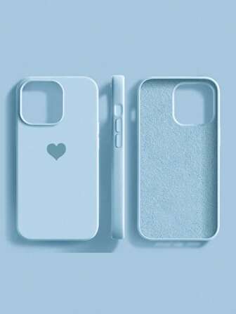 Liquid Silicone Heart Phone Case With Premium Feel, Shockproof And Drop Resistant, Compatible With IPhone 15/14/13/12/11 Series