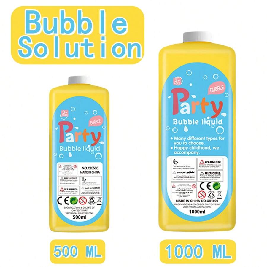 Christmas Decoration 500ml/1000ml Bottle Of Bubble Solution Refill Liquid For Kids And Adults, For Bubble Machines, Bubble Wands, Bubble Guns, Bubbles. Funny And Interactive Puzzle Game Bubble Gift, Perfect Bubble Solution Party Discounts, Camping, Weddings, Classrooms In School. Child: Do Not Swallow Bubbles For Wedding, Water Guns>Over 14 Years, Party Bubble Machine, Bubble Gun Liquid, Big Bubble Machine, Kids Bubble, Bubble Wands Wedding, Bubble Game