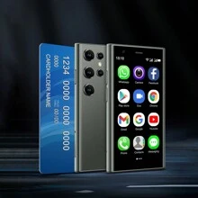 BezosMax Mini Smartphone Android 3-Inch The World's Smallest Cell Phone Dual SIM Card Real Phone For Kids WIFI Hotspot GPS Portable Unlocked Mobile Phone Pocket Telefono Cellular Working Tiny Phone - 黑色 - 查看 2