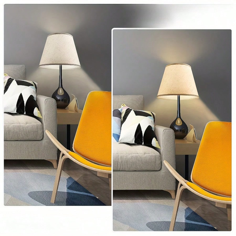 Paralume A Tamburo CGC Lighting 30 Cm In Tessuto Cotone Con Diffusore Opalino - Per Lampade Da Tavolo O Sospensione - Design Moderno Per Camera E Sala Da Pranzo - Foto 11