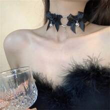 1pc Women's Sexy Satin Bow Bell Heart Cross Angel Ruffle Garter, Bridal Wedding Accessory