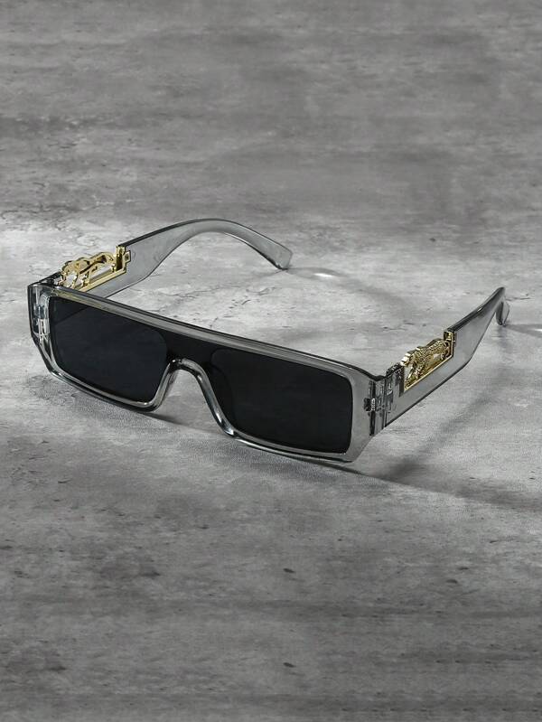 1 pieza Gafas de moda con estampado de leopardo para hombres, accesorios de playa de verano, accesorios de playa, gafas de sol, elegantes bohemias para verano, playa, vacaciones, al aire libre, viajes