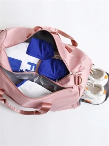 Bolsa de viaje portátil, bolsa de equipaje rosa para viajes de negocios y bolsos deportivos Bolsos de mano Bolsa de gimnasio Bolsa de fin de semana para vacaciones Hospital al aire libre Regreso a la escuela para hombres y mujeres Estudiante unisex - Rosa - Ver 7