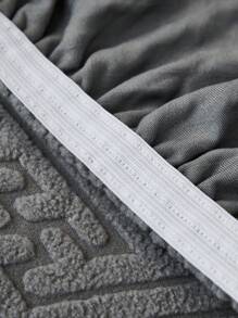 1pc Thickened Green Sofa Cushion Cover With Star Pattern - Dark Grey - View 8