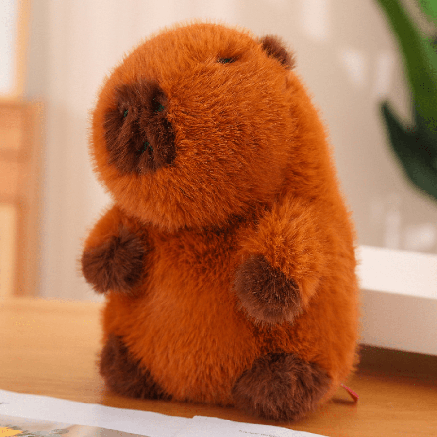 Capybara Stuffed Animal, Cute Capybara Plush Carrying A Turtle Toy ...