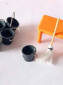 2 Miếng Nhà búp bê Thu nhỏ ob11 Bối cảnh Đạo cụ chụp ảnh Bộ , Bao gồm Đồ lau nhà Gầu múc Làm sạch Công cụ - Nhiều màu - Xem 6