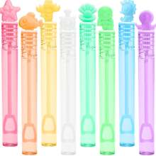 24入組8種顏色預先灌裝泡沫,兒童派對小禮物,迷你泡泡棒,美人魚玩具大量兒童玩具,乒乓球裝置,好禮袋填充物,學校課堂獎勵,夏季戶外,男女孩子禮物