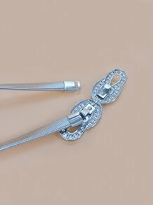 1 قطعة سلسلة خصر نسائية قابلة للتعديل بزخرفة من الراين، مناسبة للارتداء اليومي والحفلات، تناسب البنطلونات والفساتين في الصيف والمدرسة والخريف وعيد الهالوين