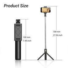 Selfie Stick & Live Streaming Phone Holder & Tripod & Handheld Anti-Shake Stabilizer Integrated All In One Universal Compact Telescoping Stand For Travel, Photography With Remote Control - White - View 4