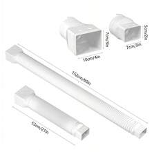 1pc White Flexible Downspout Extension Connector For Rain Gutter, Drain Extender Pipe Connector - White - View 10