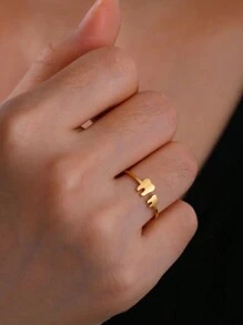 1 件不銹鋼牙齒設計開口戒指男女款 - 送給牙醫的牙科主題珠寶禮物 - 簡約系列 - 查看 7