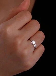 1 件不銹鋼牙齒設計開口戒指男女款 - 送給牙醫的牙科主題珠寶禮物 - 簡約系列 - 查看 6