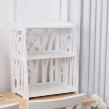 LIVINGANDHOME Living And Home Rustic Small White Bedside Table,Sofa Table,Coffee Table,Side Table -Multipurpose Nightstand And End Table For Living Room, Bedroom, Home Office - 白色 - View 7