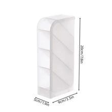 1入組口紅收納盒,桌上化妝品收納,化妝刷分隔收納盒 - 米色 - 查看 2