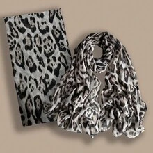 Khăn choàng cổ họa tiết da báo cho phụ nữ, chăn lớn, khăn choàng Cheetah - Nhiều màu - Xem 25