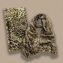 Khăn choàng cổ họa tiết da báo cho phụ nữ, chăn lớn, khăn choàng Cheetah - Nhiều màu - Xem 23