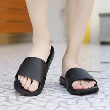 男士舒適高彈性eva拖鞋 - 黑色 - 查看 4