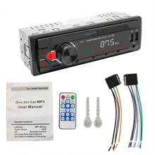 Estéreo para Coche Bluetooth Mp3 Manos Libres Radio Aux Fm Sd USB, Reproductor de Música MP3 Manos Libres Bluetooth Compatible con Todos los Smartphones