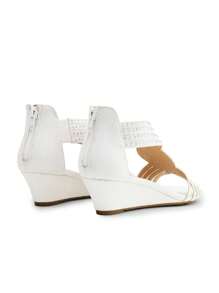 Women's Wedge Sandals Open Toe Rhinestone Fashion Comfortable For Party Wedding Dress Summer Shoes