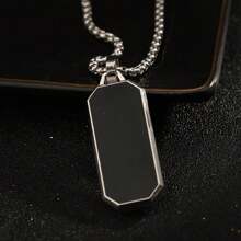 1個時尚極簡鈦鋼不鏽鋼高端中性項鍊,日常配件