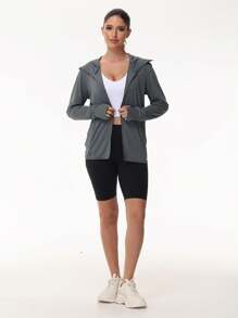 Sun Protection Clothing Summer UPF 50+ UV Women Ice Silk Breathable Jacket UV Protection Outdoor Sunscreen Hooded Thin Fishing Clothing