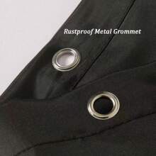 1pc Black Shower Curtain, Waterproof, Anti-Mildew, Fabric, Machine Washable, Suitable For Bathroom, Balcony, Solid Color Window Curtain, 71in*71in Home Bathroom Decor Fall Decor Bathroom Accessories Back To School - Black - View 6