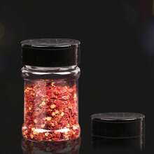4pcs/Set Clear Flip Lid Seasoning Jars Storage Box For Home Kitchen, Outdoor Barbecue, Salt & Pepper & Spice - Clear - View 4