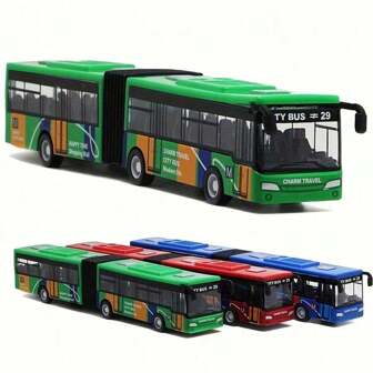1pc Alloy Double-Decker Mini Bus, Compact Children Toy Vehicle Room Decoration Christmas Gifts Color Block Color Blocks,Kids Toys,Boys Toys,Toys For Kids