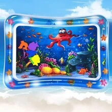 Tapete Interativo Água Infantil Bebê Criança Neném Tapete Atividades Colorido Diversas Cores - Azul - Visão 3