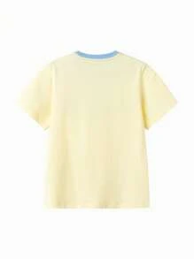 Balabala T-Shirt Boys' And Girls' Fashion  New Summer Sweet Print - Yellow - View 2
