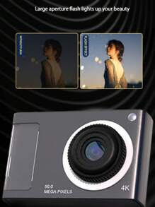 Card Camera Ccd High Definition Vintage Style Camera Recommended For Beginners, Travel, And Home Use. 1080p - Black Does Not Include TF Card - View 3
