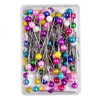 100pcs/200pcs Faux Pearl Decorative Pins, DIY Sewing Supplies Colorful Pins For Crafts, Clothing Accessories
