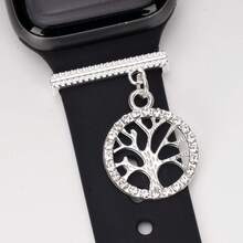 1 chiếc vòng trang trí dây đeo đồng hồ bằng kim loại và đá quý Lucky Tree tương thích với phụ kiện dây đeo tương thích với dây đeo Galaxy Watch Series - Nhiều màu - Xem 2