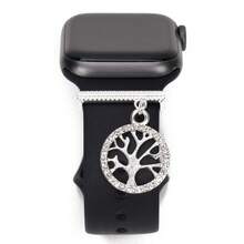 1 chiếc vòng trang trí dây đeo đồng hồ bằng kim loại và đá quý Lucky Tree tương thích với phụ kiện dây đeo tương thích với dây đeo Galaxy Watch Series - Nhiều màu - Xem 3
