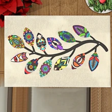 4入組餐墊，12x18英寸餐墊，適用於派對、廚房和餐廳裝飾 - 米色 - 查看 1