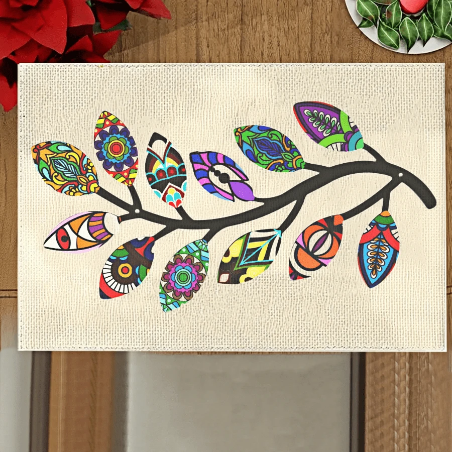 4入組餐墊，12x18英寸餐墊，適用於派對、廚房和餐廳裝飾 - 米色 - 查看 1