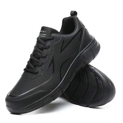 Plus Size Men's Casual Sneakers, Cross-Border Large Size Men's Lightweight Shock-Absorbing And Breathable Running Shoes With Laces