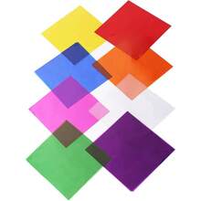 FullTide 80pcs Cellophane Sheets, 7.5x7.5 Inches Cello Sheets, Colored Cellophane Wrap For DIY Arts Crafts Decoration - Multicolor - View 3