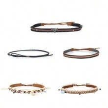 GEMVIE Boho不分男女波西米亞風格編織帽帶，適用於牛仔帽、費多拉帽、頂帽、圓頂禮帽，適合音樂會和日常穿著 - 帽帶 - 查看 7