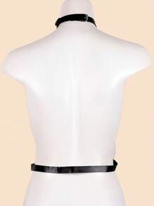 Gothic Artificial Leather Harness Belt For Women, Adjustable Fetish Lingerie Straps Fashion Accessory, Unique Gift For Party Outfit