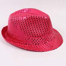 Chapéu De Performace Mágico, Chapéu De Paetês Para Festa, Chapéu De Jazz, Chapéu Para Espetáculo De Dança E Palco, Chapéu Preto Com Brilho - cartola - Ver 5