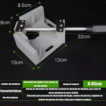 Single Handle 90 Degree Aluminum Alloy Right Angle Clamp - Grey - View 7