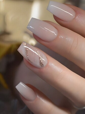 Y2K Uppgradera din look 24 st långa kistorosa ombre franska söta enkla eleganta lyxiga självhäftande lösnagelset, avtagbara nagelklistermärken lämpliga för högtider, fester, dejter, vardagsbruk press-on naglar nageltillbehör naglar