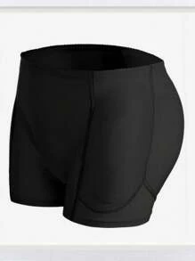 1pc Butt Lifter Shaper Pants With 4pcs Foam Padded Peach Hip Enhancer - Black - View 12