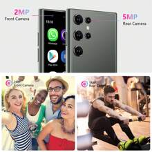 BezosMax Mini Smartphone Android 3-Inch The World's Smallest Cell Phone Dual SIM Card Real Phone For Kids WIFI Hotspot GPS Portable Unlocked Mobile Phone Pocket Telefono Cellular Working Tiny Phone - 黑色 - 查看 4