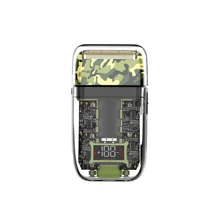 Kemei Kemei Km-Tx7 Usb Charging Transparent Body Camouflage Waterproof Men's Electric Shaver
