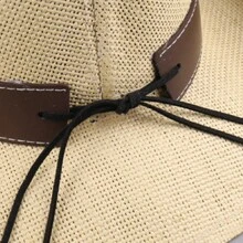 沙灘夏季牛仔帽新品到貨,帶絲帶的男女通用草帽 - 牛仔帽 - 查看 4