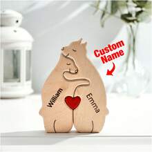 1 pieza Rompecabezas de madera personalizado de familia de osos, rompecabezas de madera personalizado de familia de osos, rompecabezas de madera personalizado con 1-8 nombres, rompecabezas de familia de osos de madera, decoración del hogar, regalo conmemorativo de rompecabezas familiar, regalo de familia animal para el hogar, regalo de boda, regalo de aniversario, regalo del Día del Padre, regalo del Día de la Madre, regalo de San Valentín, regalo para mamá/papá, regalo para decoración de la sala familiar